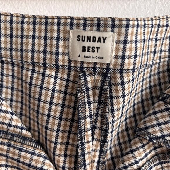 NWOT Sunday Best Freshman Check Slim Leg Pants - Size 4 - Picture 6 of 13